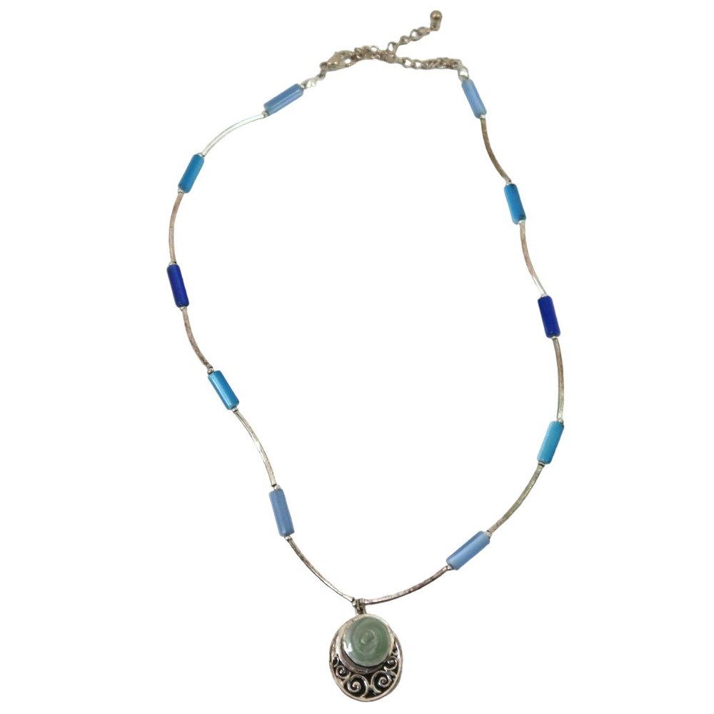 KC KEN CRAFT enamel pendant necklace